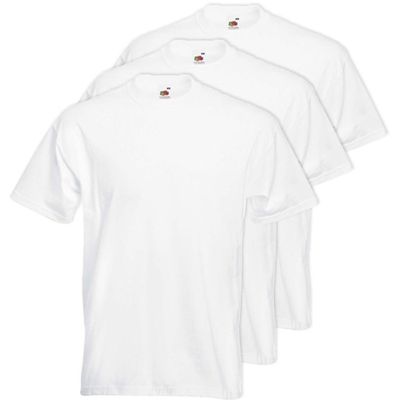 3x Grote maten basic wit t-shirt 5XL voor heren