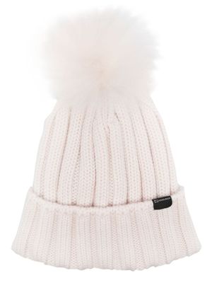 Woolrich bonnet en maille à patch logo - Blanc