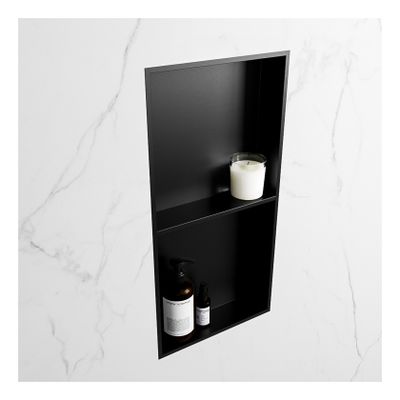 Wandnis Solid Surface Easy | In- en opbouw | 30x60x8 cm | 2 vakken | Urban