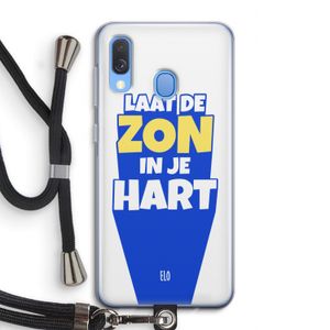 Laat de zon in je hart: Samsung Galaxy A40 Transparant Hoesje met koord