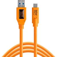 Tethertools TetherPro USB 3.0 to USB-C, 15' (4.6m), High-Visibility Orange