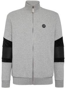 Philipp Plein veste à appliqué logo - Gris