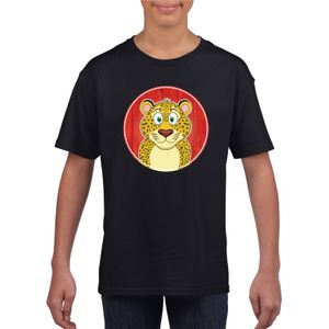 T-shirt luipaard zwart kinderen