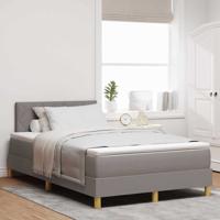 Boxspring bed met matras met hoofdeinde Taupe 120 x 190 cm Stof