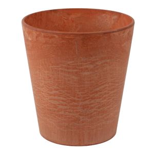 Plantenpot/bloempot in een natuursteen look Dia 22 cm en Hoogte 20 cm light terra cotta