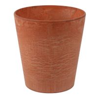 Plantenpot/bloempot in een natuursteen look Dia 22 cm en Hoogte 20 cm light terra cotta