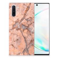 Samsung Galaxy Note 10 | TPU | Siliconen hoesje | Marmer Oranje
