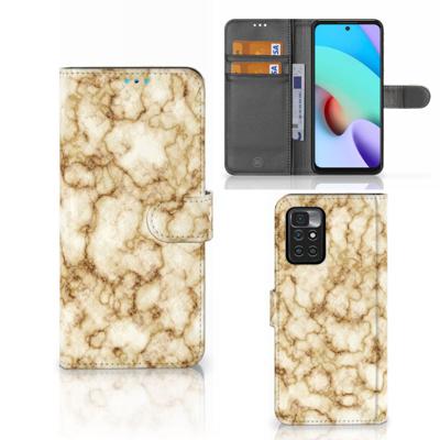 Xiaomi Redmi 10 | Bookcase | Marmer Goud