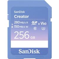 SanDisk Creator SDXC-kaart Retail 256 GB Class 10, v60 Video Speed Class, UHS-II U3 Schrijfbeveiligingsschakelaar SanDisk Creator SDXC-kaart Retail 256 GB Class 10, v60 Video Speed Class, UHS-II U3 Schrijfbeveiligingsschakelaar