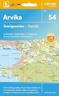 Topografische kaart - Wandelkaart 54 Sverigeserien Arvika | Norstedts