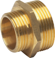 Meister messing dubbele nippel 1 1/4x1'' w - wu9922450