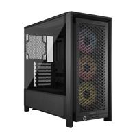 PC-behuizing - CORSAIR - FRAME 4000D RS ARGB-serie - Mid-Tower - 3 ARGB-fans - Zwart