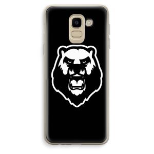Angry Bear (black): Samsung Galaxy J6 (2018) Transparant Hoesje