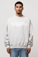 Equalité Deli Oversized  Sweater Heren Lichtgrijs - Maat XXS - Kleur: Grijs | Soccerfanshop - thumbnail