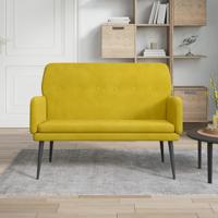 Bankje 108x79x79 cm fluweel geel Bankje 108x79x79 cm fluweel geel