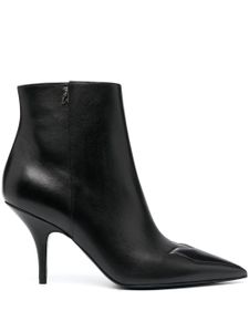 Patrizia Pepe bottines en cuir 90 mm - Noir