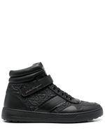 Ferragamo baskets montantes à design embossé - Noir