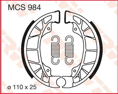 TRW Remschoenen, remblokken en voor de moto, MCS984