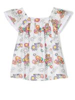 Moschino Kids robe Teddy Bear en coton - Blanc