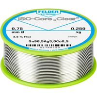 Felder ISO-Core Clear SAC305 Soldeertin Spoel Sn96,5Ag3Cu0,5 0.250 kg 0.75 mm - thumbnail