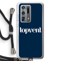 Topvent Navy: Huawei P40 Pro Plus Transparant Hoesje met koord