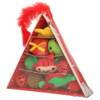 Christmas Decoration kattenspeeltjes - 11x stuks - kerstcadeauÃÂ huisdieren   -