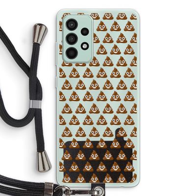 Poop emoji: Samsung Galaxy A52s 5G Transparant Hoesje met koord