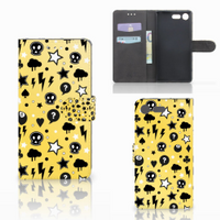 Telefoonhoesje met Naam Sony Xperia XZ Premium Punk Geel - thumbnail