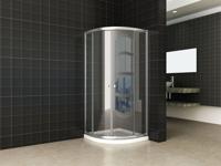 Wiesbaden Eco 1/4 ronde douchecabine 5mm 800x800x1900 helder glas - thumbnail