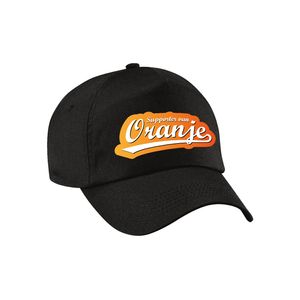 Supporter van oranje pet / cap zwart voor volwassenen - EK / WK - Nederland fan