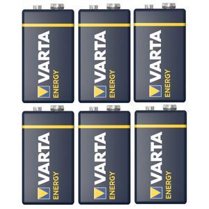 Varta Energy Alkaline batterij - 6x - 9V - blokbatterij - LR61   -