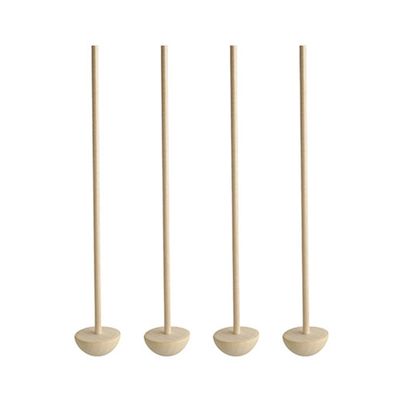 50x Herbruikbare maan vormige cocktailstampers hout 17 cm