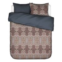 Essenza Giulia Dekbedovertrek - 2-persoons (200x200/220 Cm + 2 Slopen) - Katoen Satijn - Ijsblauw - thumbnail