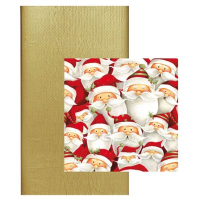 Papieren tafelkleed/tafellaken goud inclusief kerst servetten