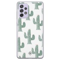 Samsung Galaxy A72 siliconen telefoonhoesje - Cactus print