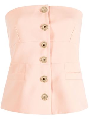 PINKO bustier à boutonnière - Rose
