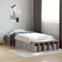 Bedframe bewerkt hout grijs sonoma eikenkleurig 90x190 cm