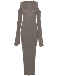 Rick Owens robe Lido Cape à coupe longue - Gris