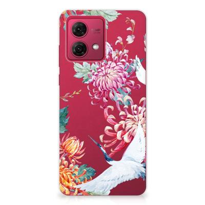Motorola Moto G84 | TPU Hoesje | Bird Flowers