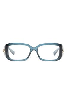 Gucci Eyewear lunettes de vue rectangulaires à logo GG - Bleu