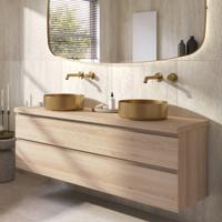 Ben Tendenza voorgemonteerd badmeubel incl. afdekblad 161x46x63,8cm urban oak