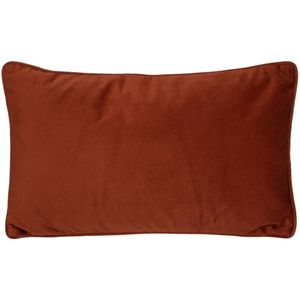 Bank/sierkussens huiskamer Sophia - 30 x 50 cm - Terracotta - polyester - met rits