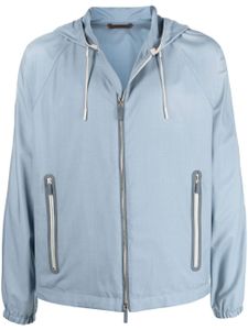 Zegna veste à fermeture zippée - Bleu