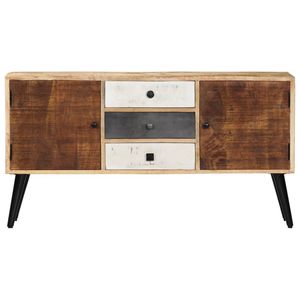 The Living Store Dressoir - Massief Mangohout - 118 x 30 x 62 cm - Met 3 lades en 2 deuren