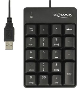 DeLOCK 12481 numeriek toetsenbord Universeel USB Zwart