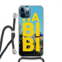 Habibi Majorelle : iPhone 13 Pro Max Transparant Hoesje met koord Habibi Majorelle : iPhone 13 Pro Max Transparant Hoesje met koord
