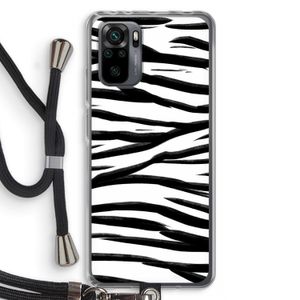 Zebra pattern: Xiaomi Redmi Note 10 Pro Transparant Hoesje met koord