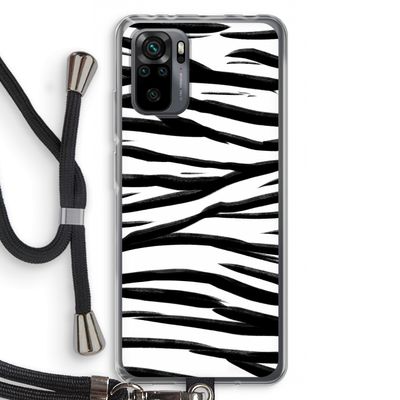 Zebra pattern: Xiaomi Redmi Note 10 Pro Transparant Hoesje met koord