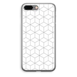 Zwart-witte kubussen: iPhone 8 Plus Transparant Hoesje