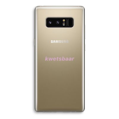 kwetsbaar: Samsung Galaxy Note 8 Transparant Hoesje